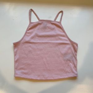 Pink halter top